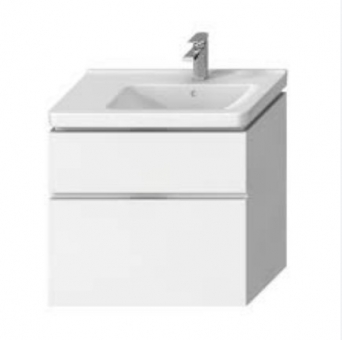 Spintelė praustuvui Jika CUBITO 740x426x480 mm, 2 stalčiai, praustuvui 750 mm, spalva - balta blizgi 